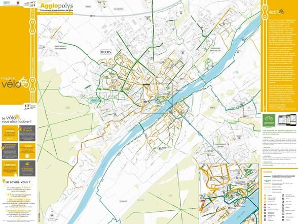 carte des itinéraires cyclables