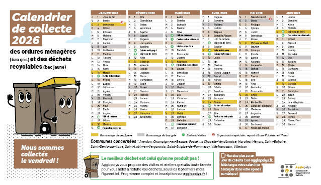 Calendrier secteur 5