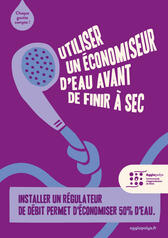 Affiche économie d'eau-économiseur d'eau