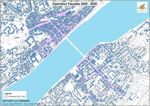 Périmètre opération façades 2020-2025-Ville de Blois