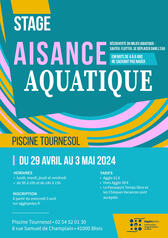 Afiche du stage d'aisance aquatique du printemps 2024