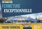 Piscine Tournesol : fermeture exceptionnelle